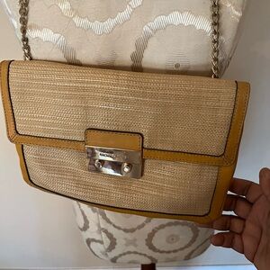 Michael Kors Beige and Gold Shoulder Bag